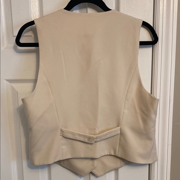 Rachel Zoe Beige Buttoned Vest - Picture 3 of 4